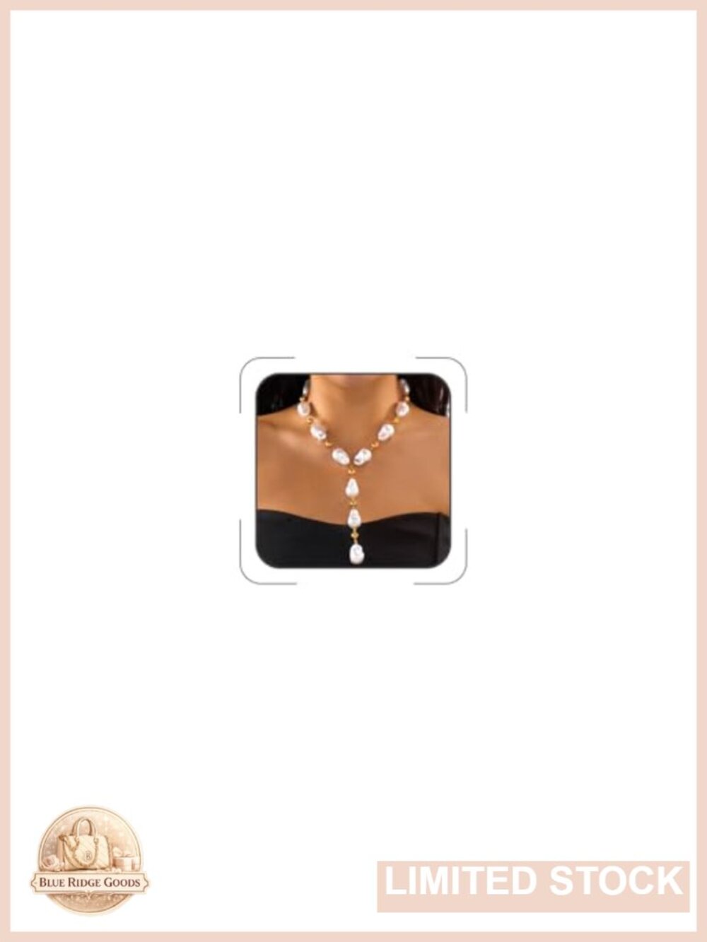 Baroque Pearl Y Necklace Beaded Choker Layered Boho Fashion Jewelry for Women